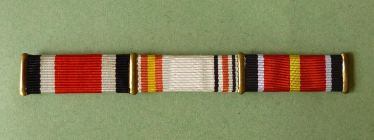 Spain : Post-war three-ribbon bar for a veteran of the Spanish Blue Division.