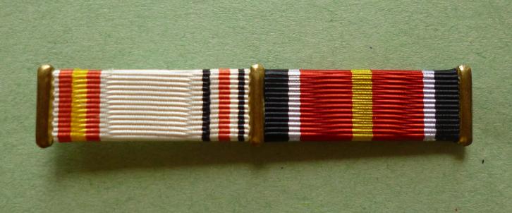 Spain : Post-war two-ribbon bar for a veteran of the Spanish Blue Division.