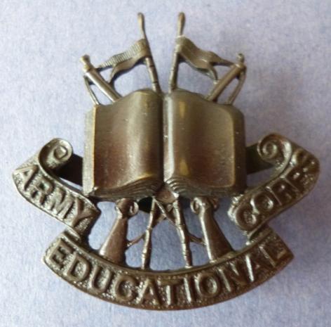 Army Educational Corps officers' bronze cap badge.