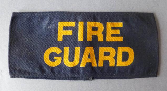 WW2 Air Raid Precautions / Civil Defence 'Fire Guard' printed armband.