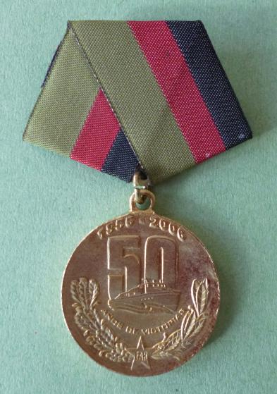 Cuba : Commemorative Medal for the 50th Anniversary of the Revolutionary Armed Forces (Medalla Conmemorativa 