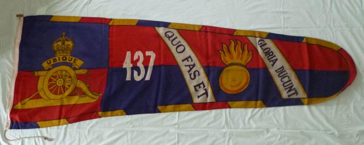 Royal Artillery Unit Pennant (King's crown) - 437 Heavy Anti-Aircraft Battery, RA.