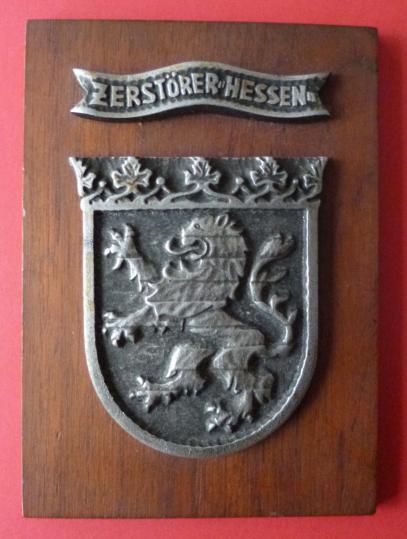 Bundesrepublik : German Bundesmarine Presentation Ship's Wall Plaque for the Destroyer 