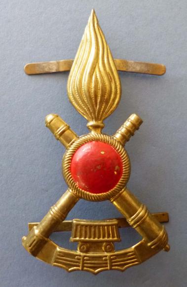 Italy : Pre-WW2 Cap Badge for (?) Railway Artillery Troops (?).