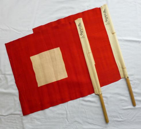 Third Reich : Kriegsmarine Pair of Semaphore Signalling Flags.