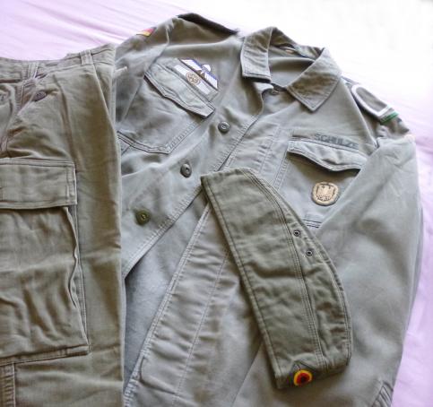 BRD : West German Bundeswehr / Heer 1980's Combat Uniform Jacket, Trousers and Field-cap.
