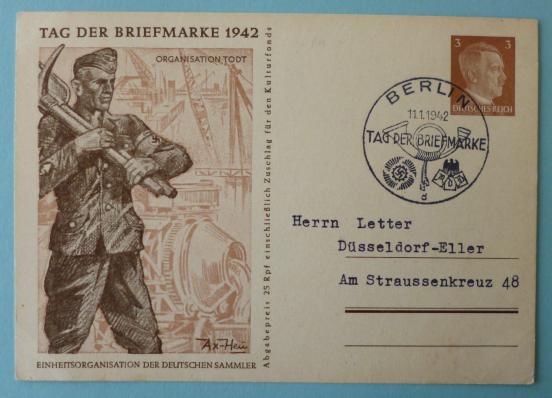 Third Reich : Postcard issued for the 