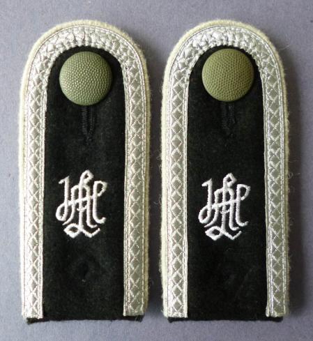 COPY : Third Reich : Matched Pair of Waffen-SS Slip-on Epaulettes for an Infantry Unterscharführer in the Leibstandarte SS Adolf Hitler.