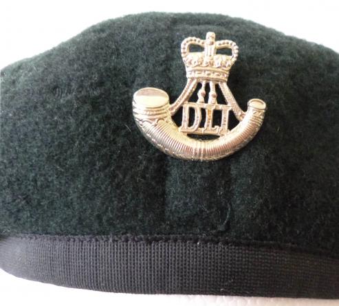 Durham Light Infantry Beret with Queen's crown Badge.