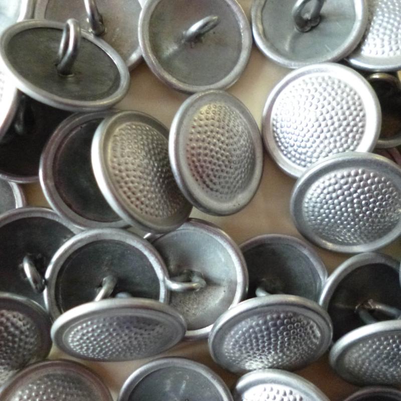 East Germany (DDR) : Six Silver-aluminium Buttons for Service & Full-dress Uniforms.