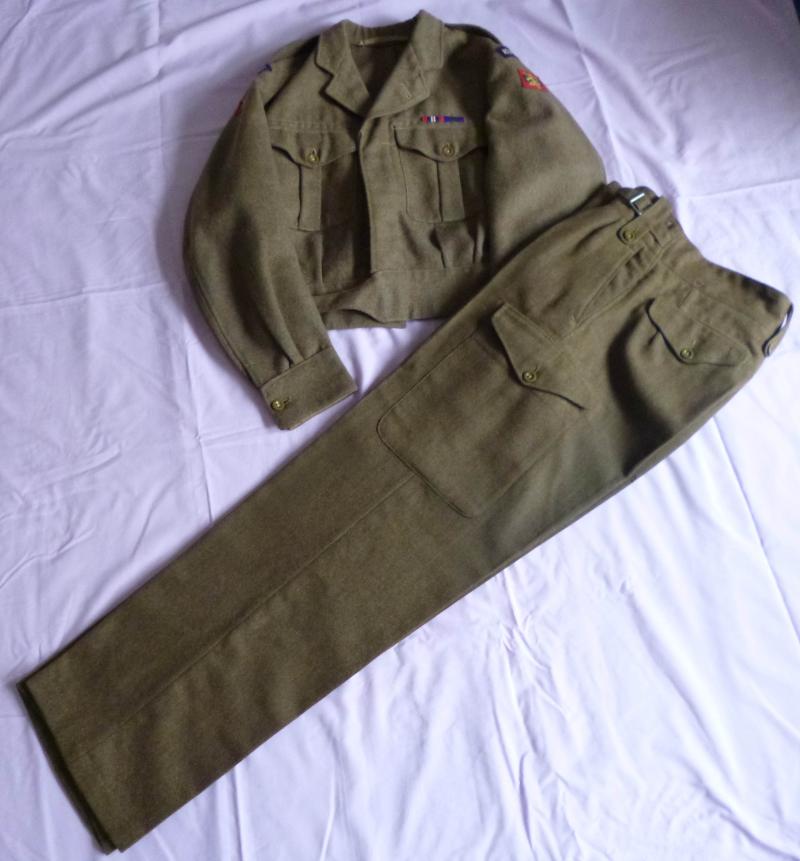 Post-WW2 British 1949 Battledress Blouse and Trousers.