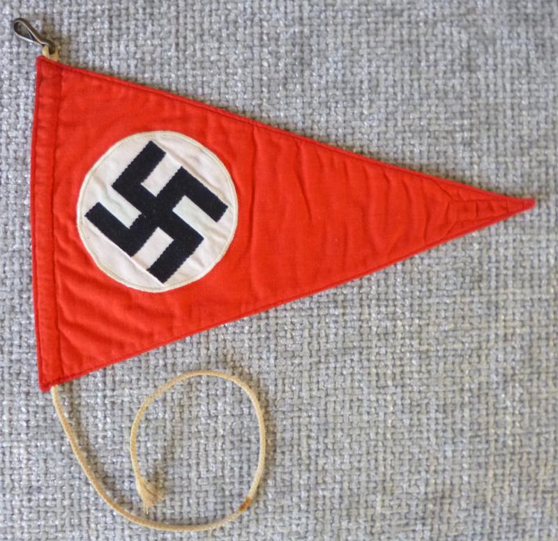 Third Reich : NSDAP Official's Staff-car Pennant.