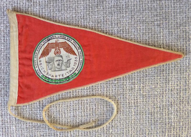 Third Reich : Reichsparteitag 1935 Nürnberg Commemorative Pennant.