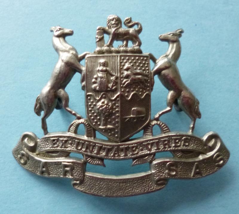 South Africa : Old South African Railways  White-metal Officials Cap-badge.