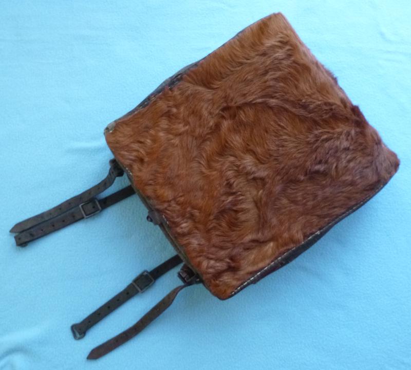 Third Reich : Wehrmacht Fur-backed Pack Model 1939 (Tornister M39) dated 1944.