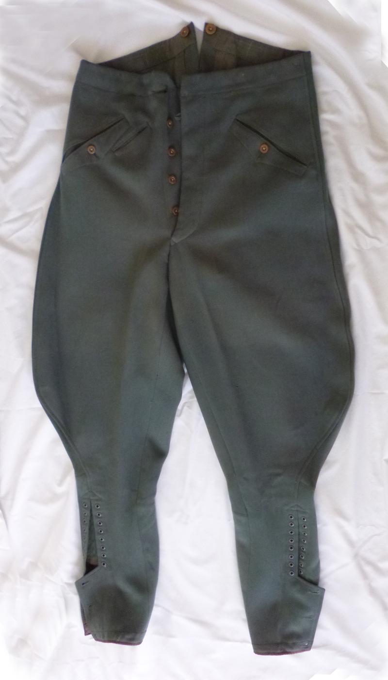 Third Reich : Wehrmacht Heer (Army) / Waffen-SS Officer's Field-grey Breeches.