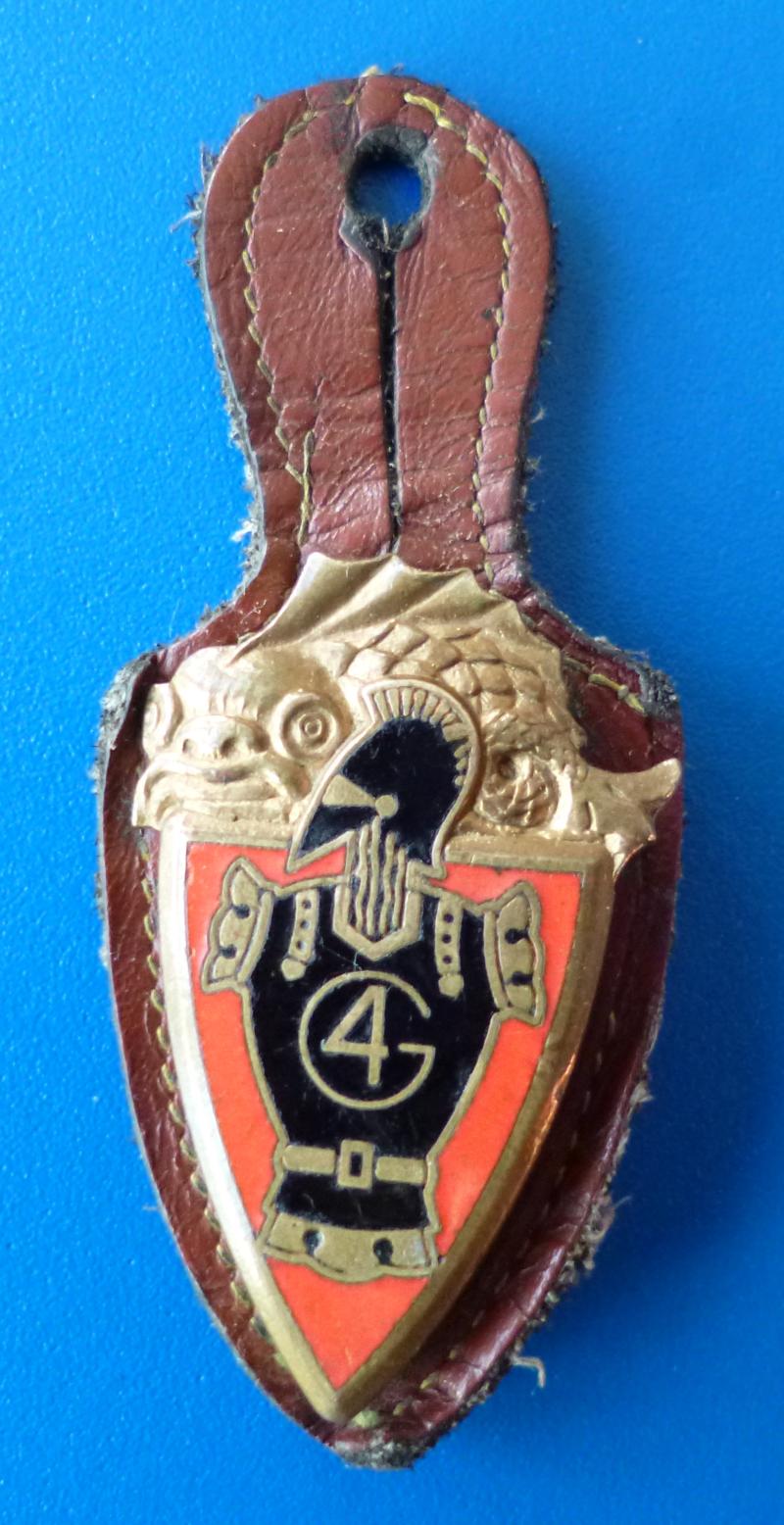 France :  Army 4th Engineer Regiment (4° Régiment du Génie) Enamelled Formation Badge.