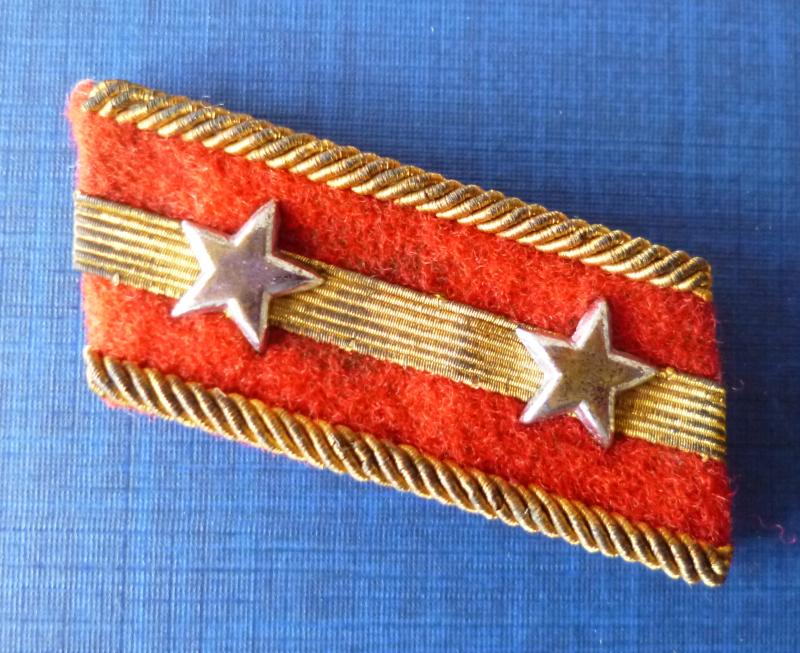 Japan : WW2 Original Japanese Army Lieutenant's Single Collar-patch.