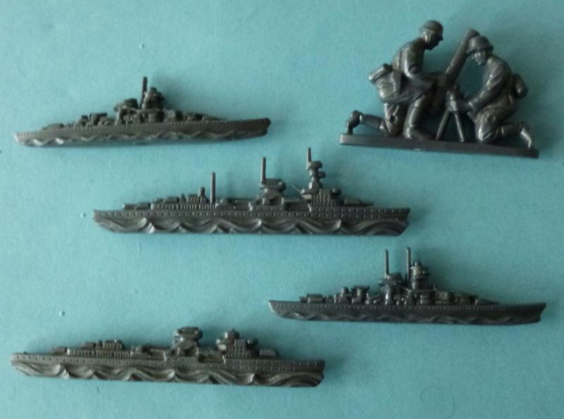 Third Reich : Group of Five Winter Relief (WHW) Plastic Warships, etc.