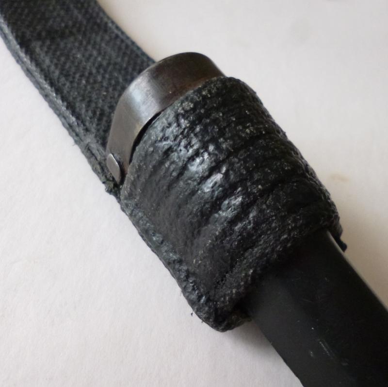 Lee Enfield No.4 Mk II Spike Socket Bayonet with Scarce Plastic Victory Scabbard and Integral Webbing Frog.