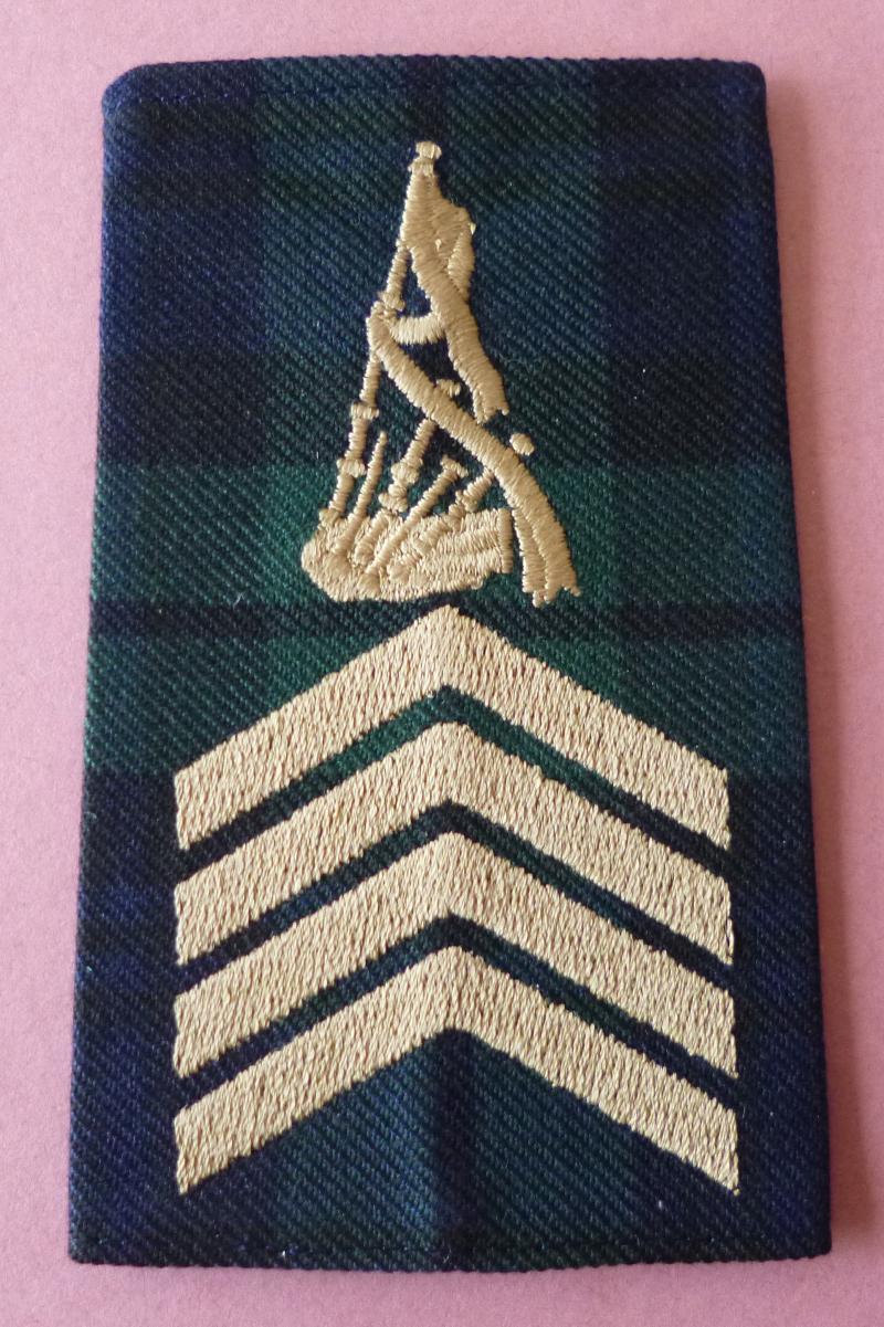 The Black Watch (Royal Highland Regiment) Pipe-Major's Appointment / Rank Slide.