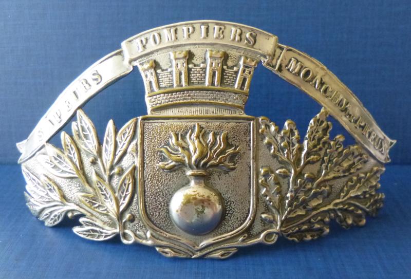 France : Fire-helmet Plate for the Sapeurs Pompiers in Monchy le Preux.