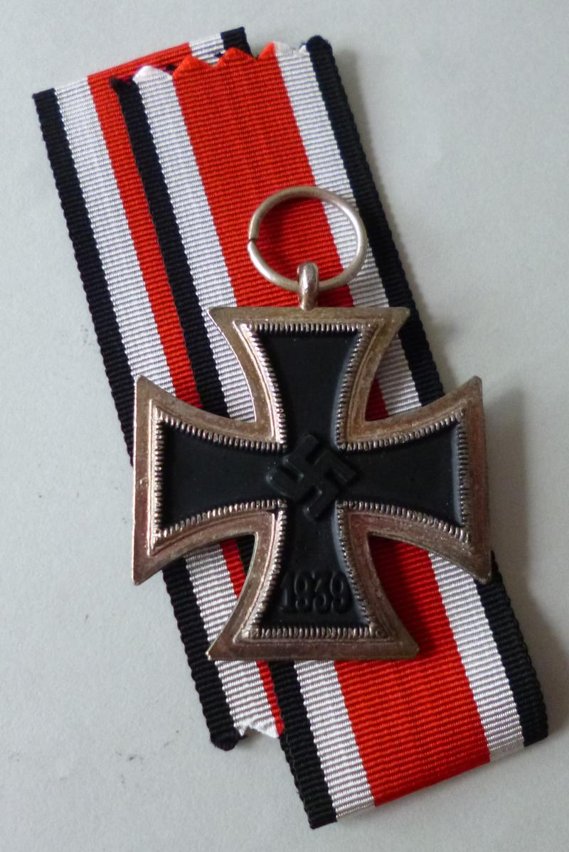 COPY : 1939 Iron Cross 2nd Class (EKII) with a full length of Original Wartime Ribbon.