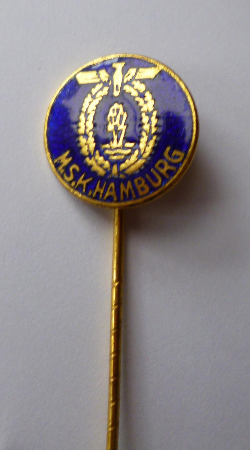 BRD : WW2 Kriegsmarine Veterans of The Minensucher Kameradschaft Hamburg Membership Stick-pin Lapel-badge.