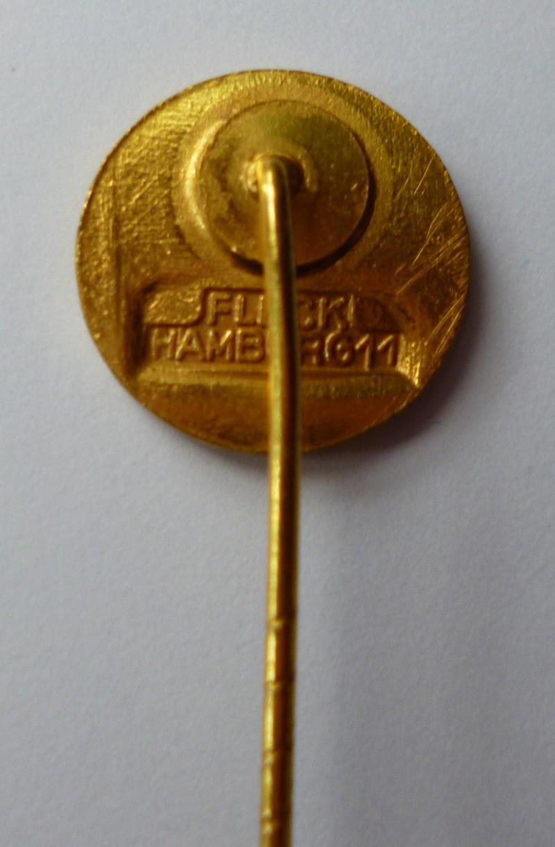 BRD : WW2 Kriegsmarine Veterans of The Minensucher Kameradschaft Hamburg Membership Stick-pin Lapel-badge.