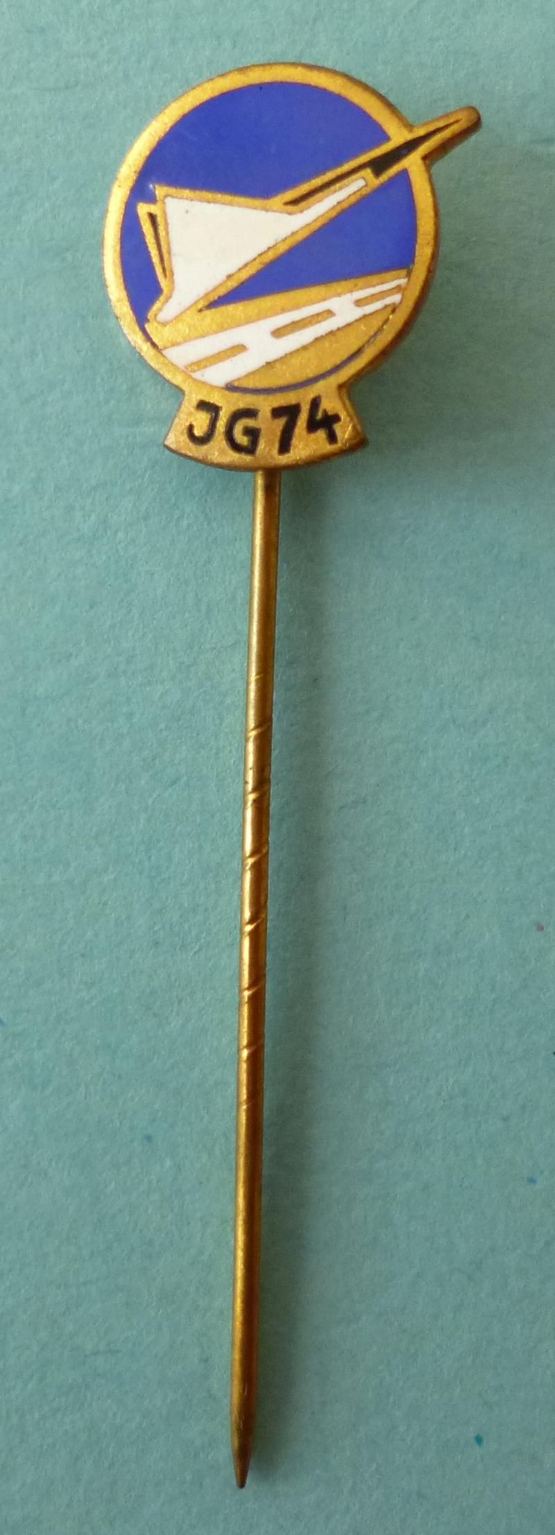 BRD : West German Bundesluftwaffe Jagdgeschwader 74  Members Stick-pin Lapel-badge.
