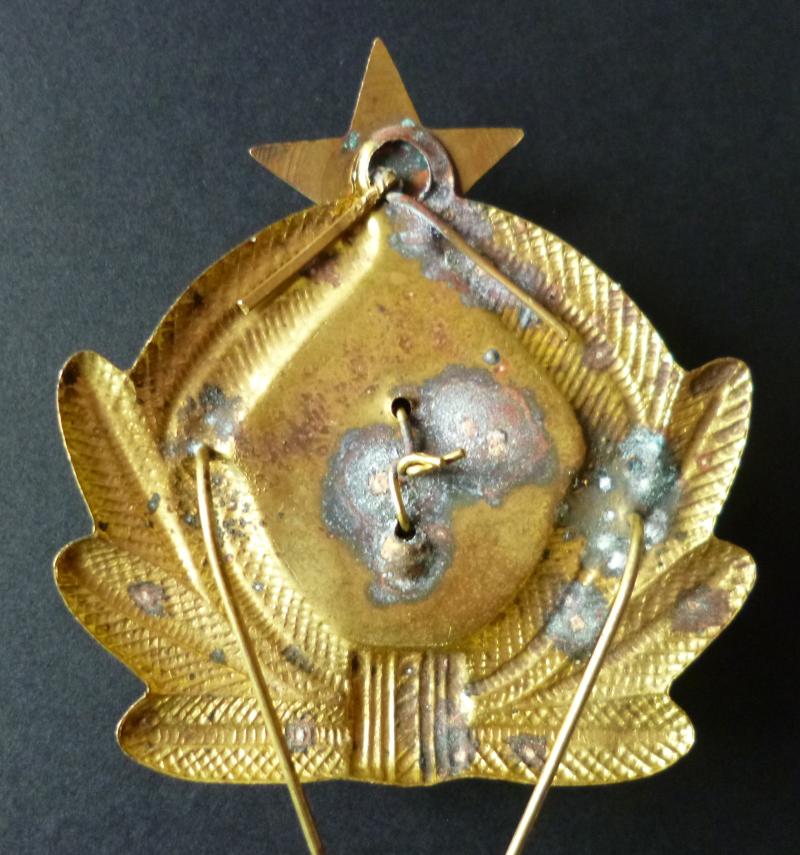 Bulgaria : Soviet Cold-war era Naval Cap-badge.