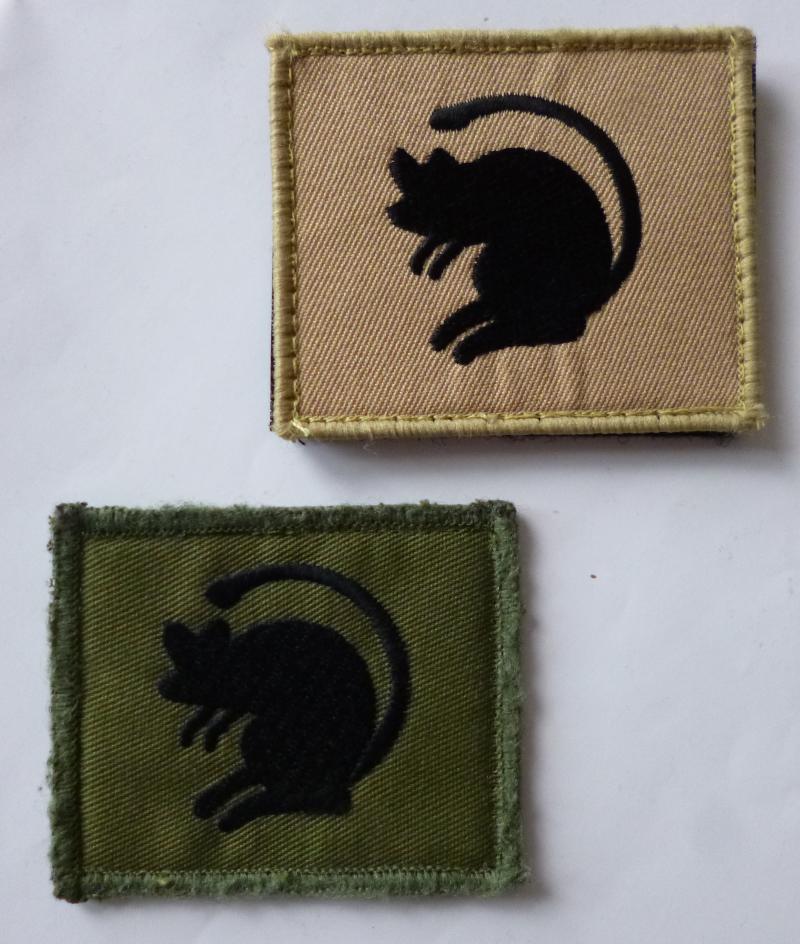 Two 4th Armoured Brigade Tactical Recognition Flashes.
