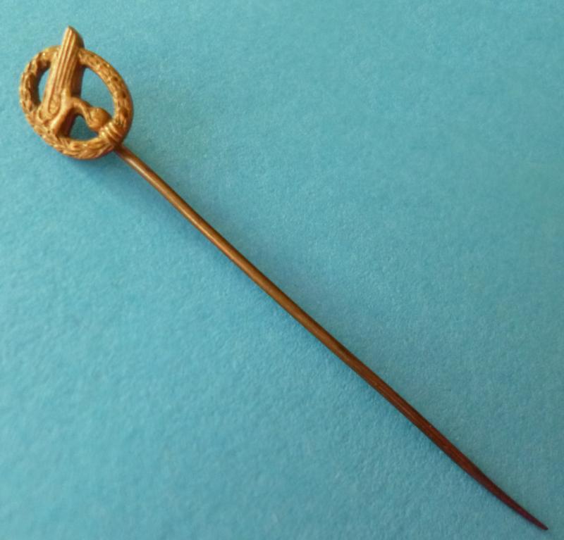 Third Reich : Luftwaffe Fallschirmjäger-Abzeichen Miniature Stick-pin Lapel-badge.