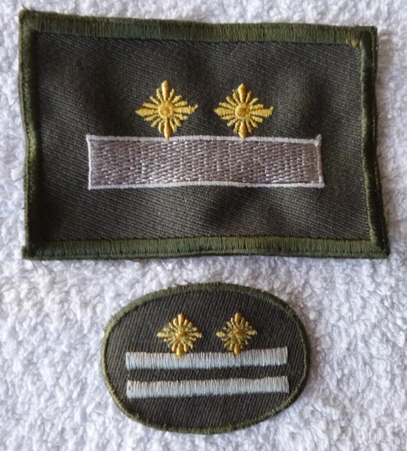 East Germany (DDR) : Two National Volksarmee (NVA) Rank-badges for Shirt / Coveralls.