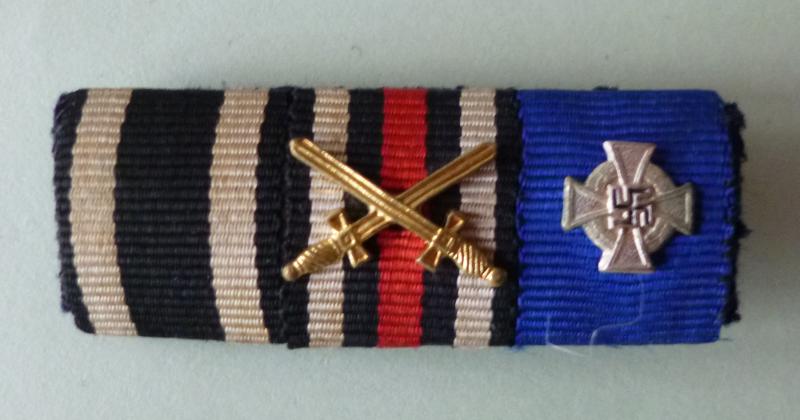 Third Reich : Medal Ribbon-bar with Three Ribbons.