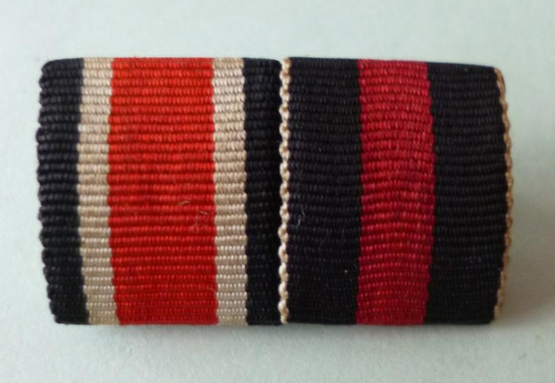 Third Reich : Medal Ribbon-bar with Two Ribbons.
