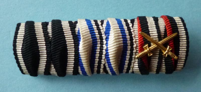 Imperial : German Bavarian Medal-ribbon Bar with Three Ribbons.