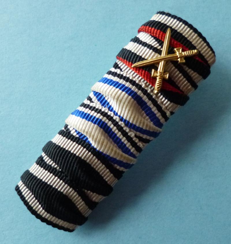 Imperial : German Bavarian Medal-ribbon Bar with Three Ribbons.