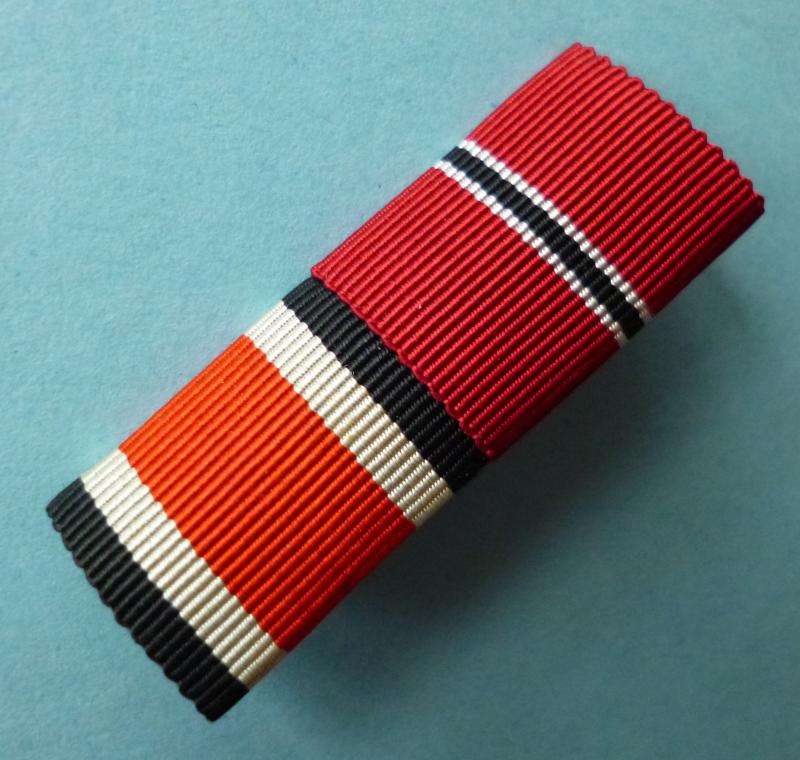 Third Reich : Medal Ribbon-bar with Two 25mm wide Ribons.