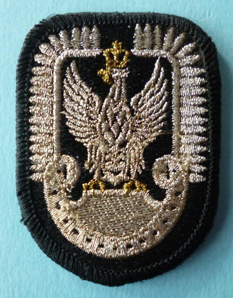 Poland : Polish Air Force Silver-wire Woven Cap-badge.