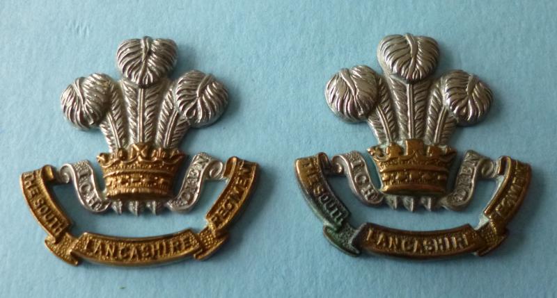 South Lancashire Regiment (Prince of Wales's Vols) Matched Pair of Post-1956 OR's Collar-badges.