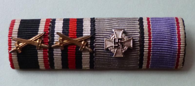Third Reich : Medal Ribbon-bar with Four Ribbons.