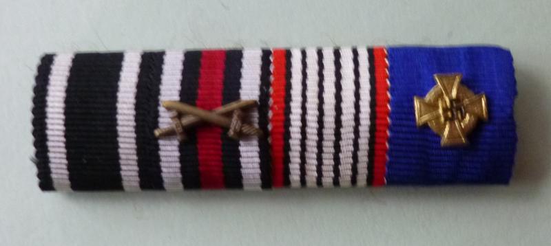 Third Reich : Medal Ribbon-bar with Four Ribbons.