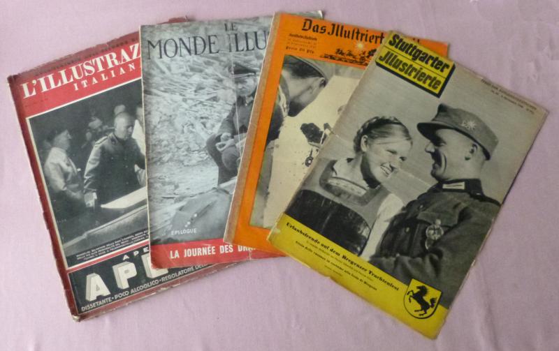Group of Four WW2 Period European / Axis Magazines.