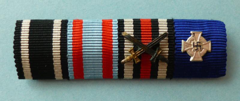 Imperial / Third Reich : German Medal Ribbon-bar with Four Ribbons.