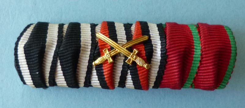 Imperial : German Medal Ribbon-bar with Three Ribbons.