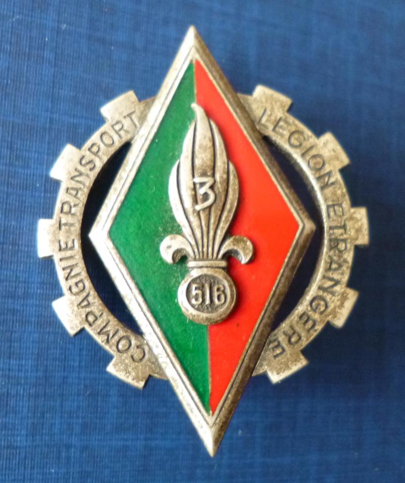 France : French Foreign Legion 3rd Transportation Company of the 516th Transport Group (3e Compagnie de Transport de la Légion étrangèr ( 516e Groupe de Transport (CTLE 3/516) Formation-badge.