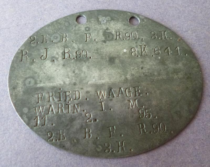 Imperial : German WW1 Army Identity-disc.