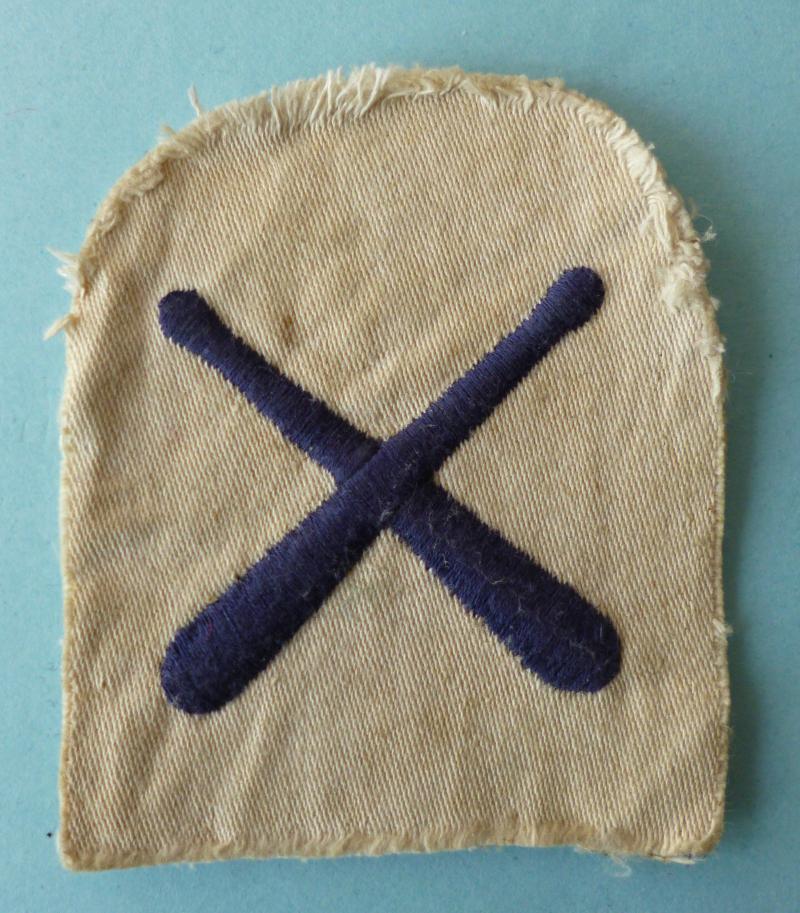 Royal Navy WW2 Physical Training instructor's Blue on White Arm-badge.