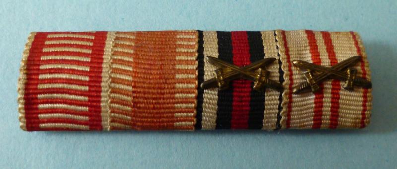 Austro-Hungary : WW1 Four-medal Ribbon-bar